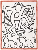Keith Haring Man on Skates Ink Drawing, Estate COA - Sold for $12,800 on 12-03-2022 (Lot 684).jpg